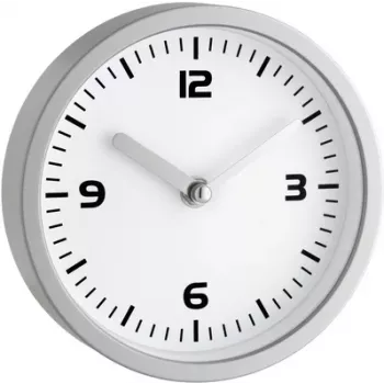 TFA Dostmann 60.3012 Reloj de pared de cuarzo redondo plateado