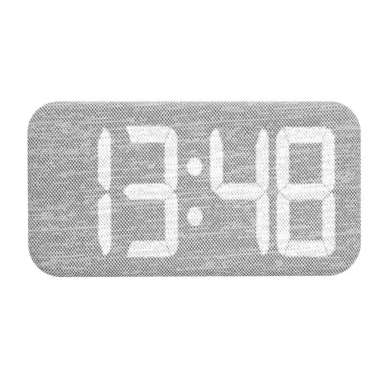 TFA Dostmann 60.2042.02 Despertador de cuarzo blanco, gris con 3 alarmas y pantalla grande