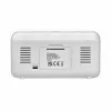 TFA Dostmann 60.2042.02 Despertador de cuarzo blanco, gris con 3 alarmas y pantalla grande