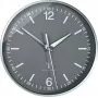 TFA Dostmann 60.3503 Reloj de pared radiocontrolado de aluminio, negro