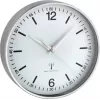 TFA Dostmann 60.3503 Reloj de pared radiocontrolado de aluminio, negro