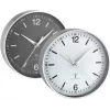 TFA Dostmann 60.3503 Reloj de pared radiocontrolado de aluminio, negro