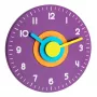 TFA Dostmann 60.3015.11 Reloj de pared de diseño, lila, cuarzo silencioso, 25 cm