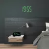 TFA Dostmann Despertador radiocontrolado con proyección y función de carga USB - Despertador digital - Rectangular - Negro - Plástico - Hora - LED (60.5015.04)