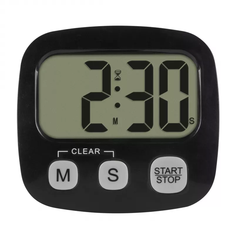 TFA Dostmann Set de 2 temporizadores digitales con cronómetro y reloj, negro y blanco (38.2057.40.02)