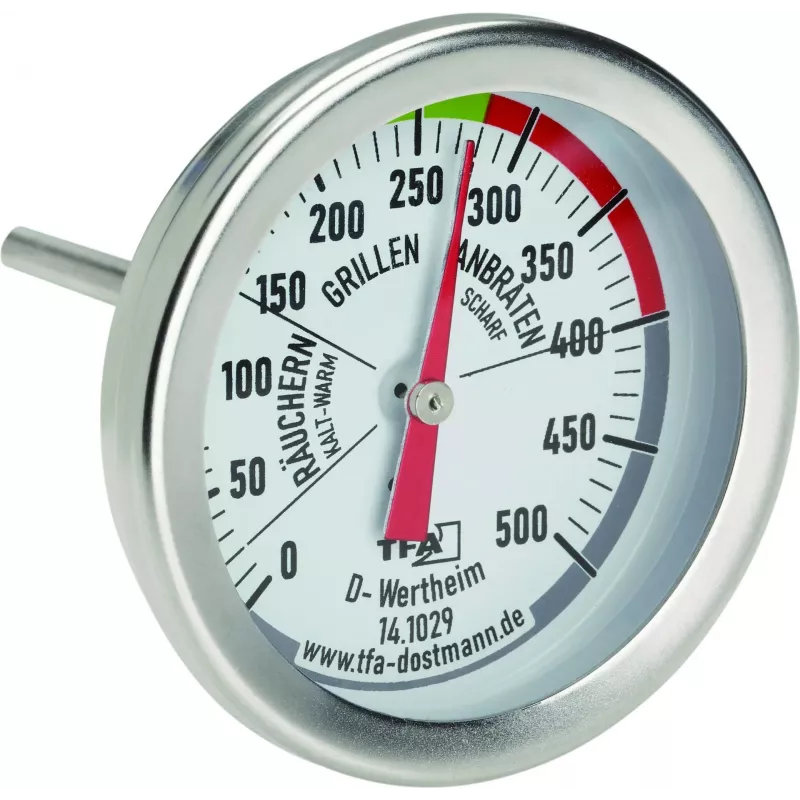 TFA Dostmann 14.1029 Termómetro analógico de acero inoxidable para frigorífico y congelador, esfera analógica, -30 a +30 °C, 52 mm de diámetro