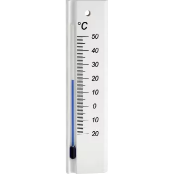 TFA Dostmann Termómetro interior analógico madera de haya blanco 12.1053.09