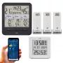 TFA Dostmann TFA.me Set de inicio con gateway Wi-Fi y 2 termo-higrómetros inalámbricos KLIMA@HOME, negro/blanco 35.8109.02