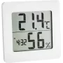 TFA DOSTMANN 30.5033.02 Termo-higrómetro digital con LCD, memoria máx./mín., indicador de zonas de confort, montaje con imán/soporte, blanco