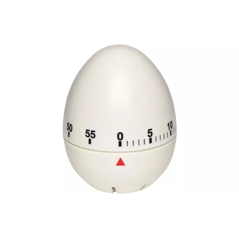 TFA DOSTMANN Temporizador de cocina para huevos, mecánico, blanco, 60 minutos, alarma de campana, 60 x 74 mm 38.1002