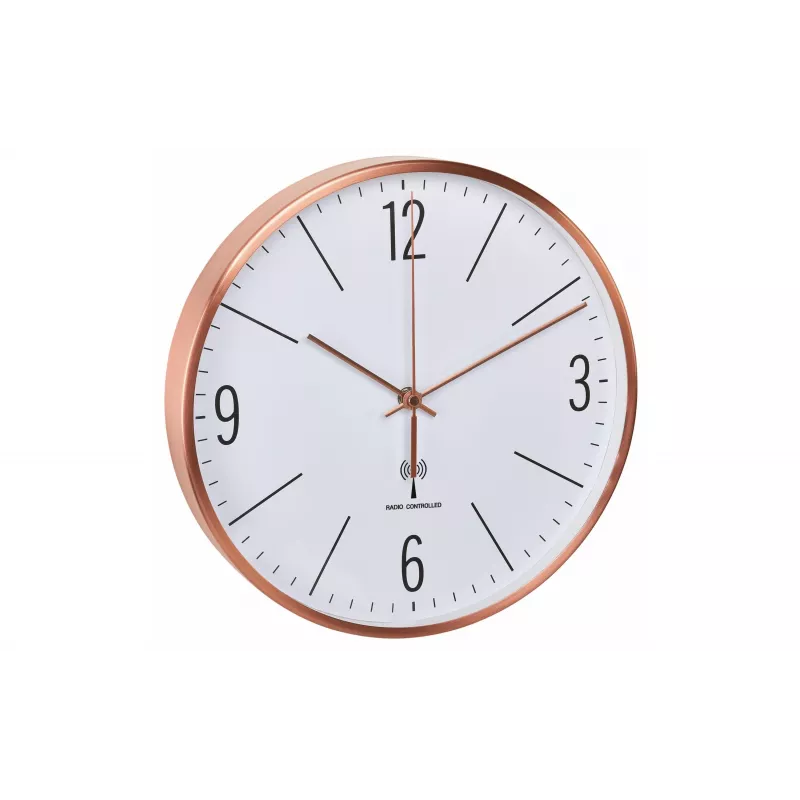 TFA Dostmann 60.3534.51 Reloj de pared de cuarzo redondo cobre-blanco