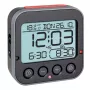 TFA Dostmann 60.2550.01 Despertador radiocontrolado negro con dos alarmas
