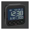 TFA Dostmann 60.2552.01 Despertador radiocontrolado negro con doble alarma
