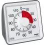 TFA DOSTMANN VISUAL Temporizador blanco analógico cuenta atrás mecánica de 60 minutos con funcionamiento silencioso y alarma acústica (38.2043.10)