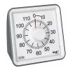 TFA DOSTMANN VISUAL Temporizador blanco analógico cuenta atrás mecánica de 60 minutos con funcionamiento silencioso y alarma acústica (38.2043.10)