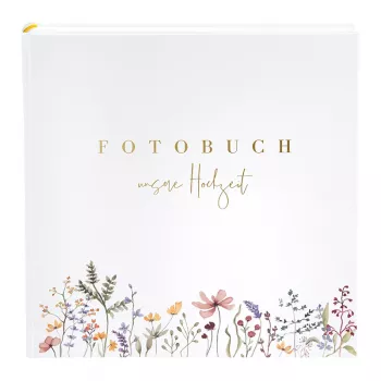 Goldbuch Blütenliebe Álbum de fotos de boda 30x31, 60 páginas blancas, portada floral 08 044