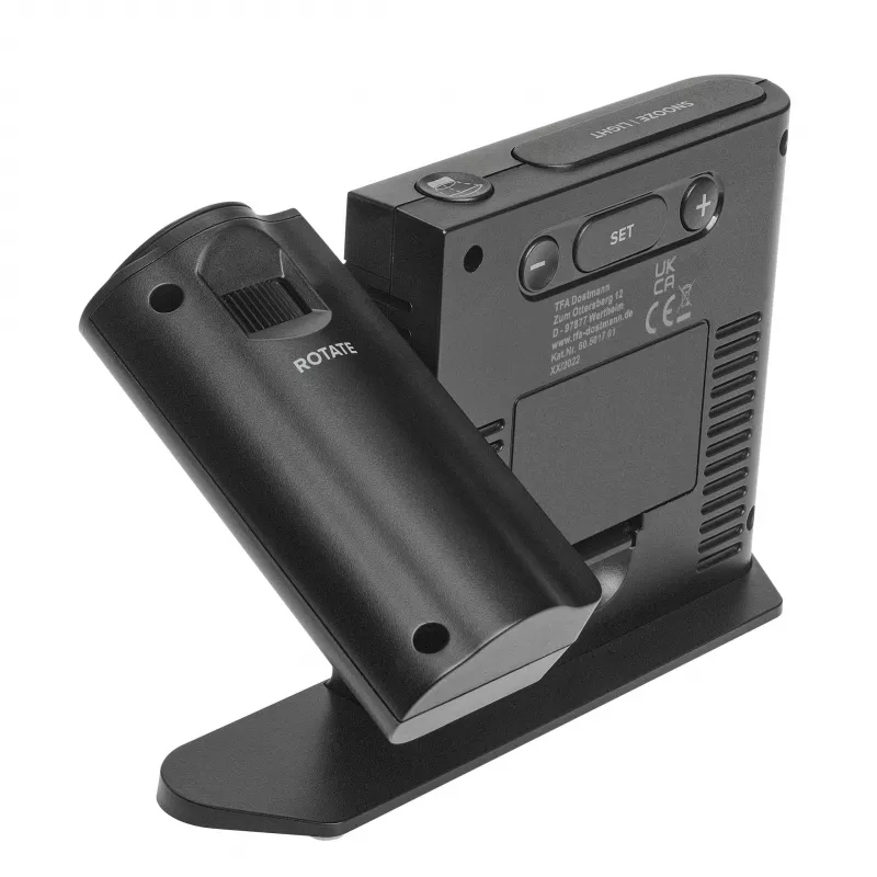 TFA Dostmann 60.5017.01 despertador radiocontrolado negro