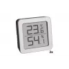 TFA Dostmann 95.2019.54 termo-higrómetro digital set de 3 para control del clima interior, blanco/plata