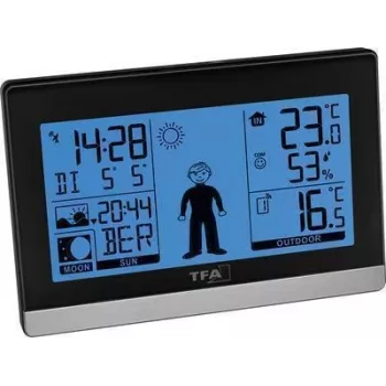 TFA Dostmann Weather Boy estación meteorológica inalámbrica, negra 35.010832