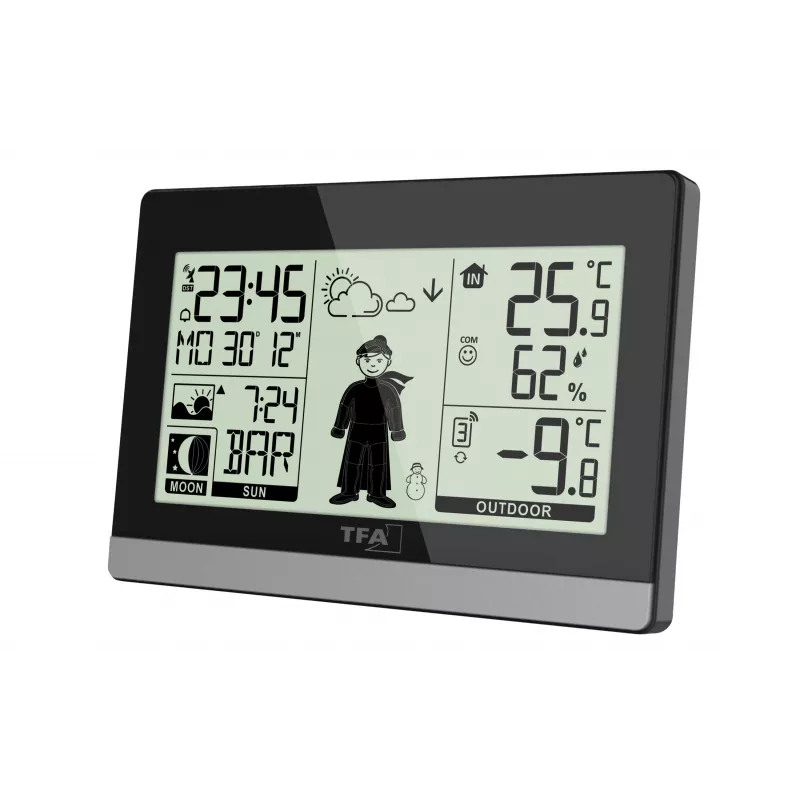 TFA Dostmann Weather Boy estación meteorológica inalámbrica, negra 35.010832