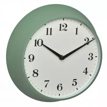 TFA Dostmann 60.3540.04 reloj de pared radiocontrolado con termómetro e higrómetro, verde menta