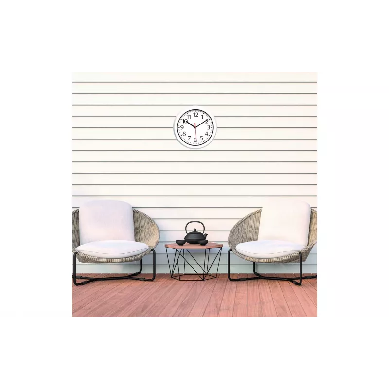 TFA Dostmann 60.3542.02 reloj de pared radiocontrolado 30 cm blanco resistente a las salpicaduras para baño