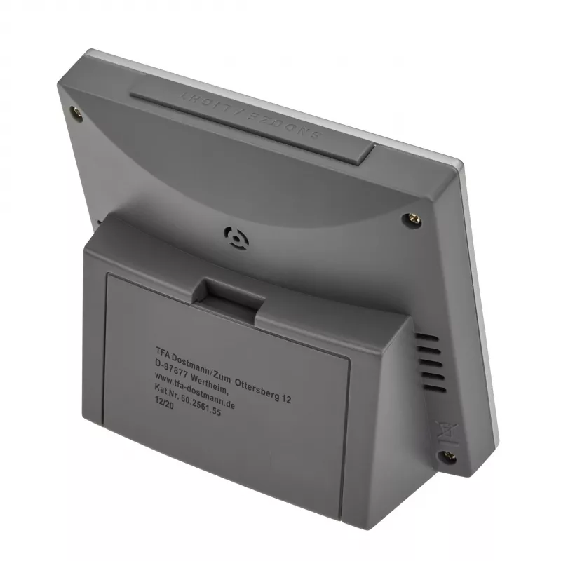TFA Dostmann 60.2561.55 despertador radiocontrolado plata