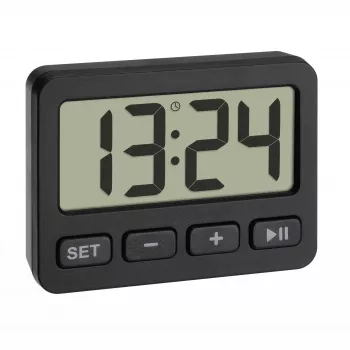 TFA Dostmann 60.2036.01 Despertador de cuarzo negro
