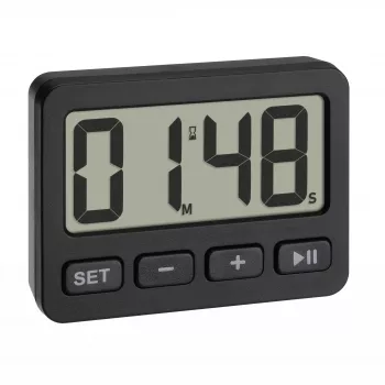 TFA Dostmann 60.2036.01 Despertador de cuarzo negro