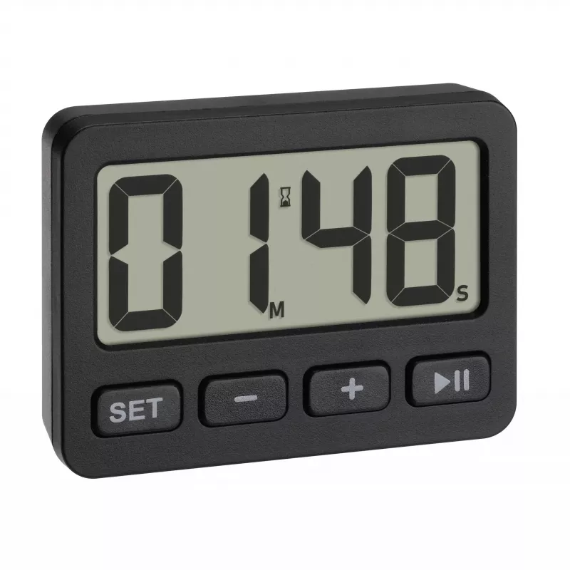 TFA Dostmann 60.2036.01 Despertador de cuarzo negro