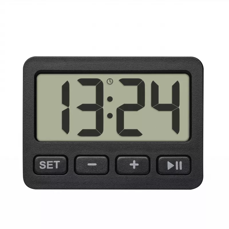TFA Dostmann 60.2036.01 Despertador de cuarzo negro