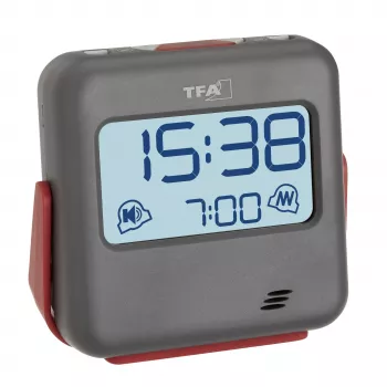 TFA Dostmann Despertador de cuarzo gris 60.2031.10