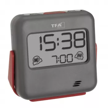 TFA Dostmann Despertador de cuarzo gris 60.2031.10
