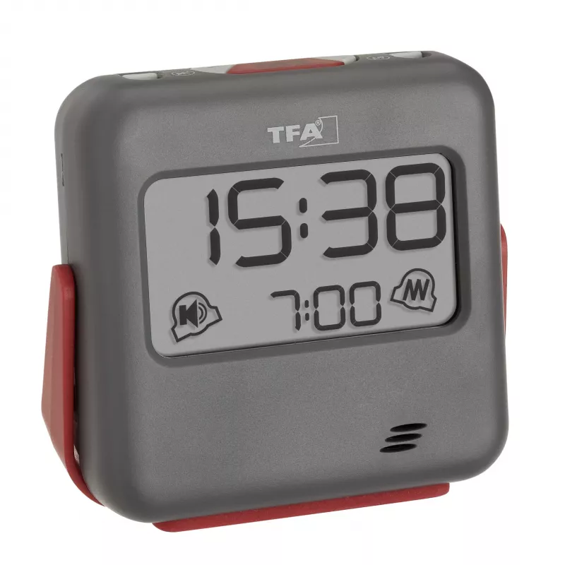 TFA Dostmann Despertador de cuarzo gris 60.2031.10