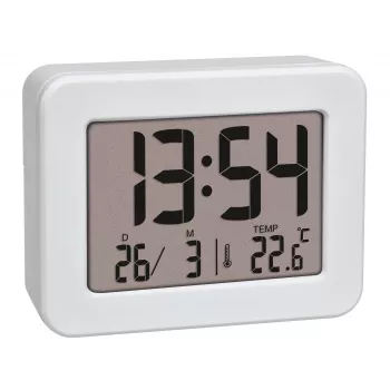 TFA Dostmann 60.2044.02 Despertador de cuarzo blanco