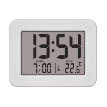 TFA Dostmann 60.2044.02 Despertador de cuarzo blanco