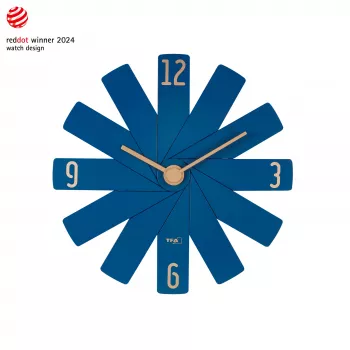 TFA Dostmann 60.3020.06 Reloj de pared azul medianoche con segundero silencioso 400 mm