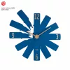 TFA Dostmann 60.3020.06 Reloj de pared azul medianoche con segundero silencioso 400 mm