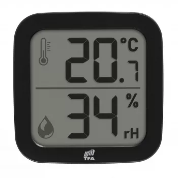 TFA Dostmann 30.3908.01 ID-A0 Sensor termohigrométrico inalámbrico de interior, 868 MHz, temperatura -10 a +60 °C, humedad 1-99 % RH
