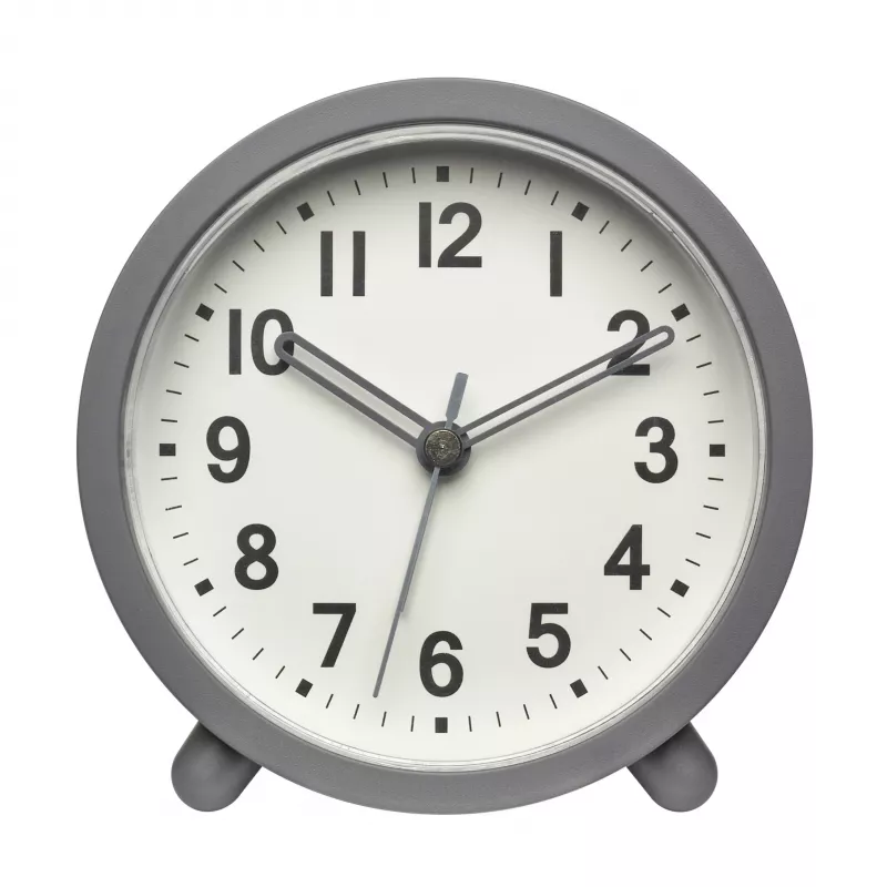 TFA Dostmann 60.1043.10 Despertador de cuarzo gris con movimiento silencioso y alarma crescendo