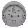 TFA Dostmann 60.1043.10 Despertador de cuarzo gris con movimiento silencioso y alarma crescendo