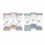 TFA Dostmann 18.6012.30 Reloj de arena para sauna, 15 minutos, marco de madera natural, arena blanca, montaje en pared, giro 360°