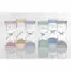 TFA Dostmann 18.6012.30 Reloj de arena para sauna, 15 minutos, marco de madera natural, arena blanca, montaje en pared, giro 360°