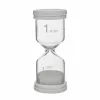 TFA Dostmann 18.6012.30 Reloj de arena para sauna, 15 minutos, marco de madera natural, arena blanca, montaje en pared, giro 360°