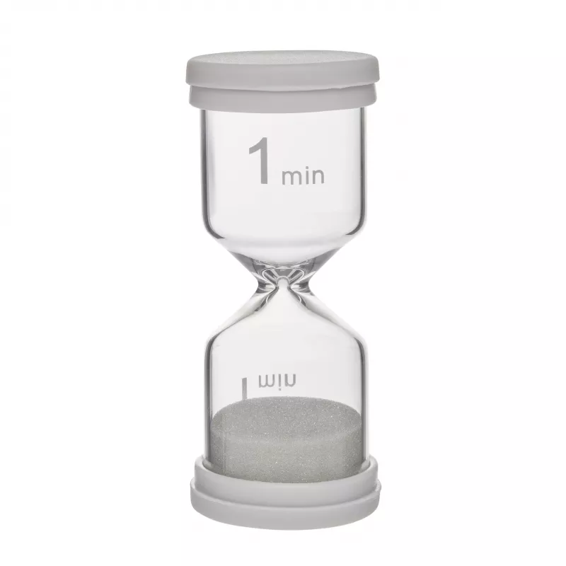 TFA Dostmann 18.6012.30 Reloj de arena para sauna, 15 minutos, marco de madera natural, arena blanca, montaje en pared, giro 360°