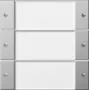 Gira 2133600 Tecla 3 elementos BSF System 55 transparente/acero inoxidable