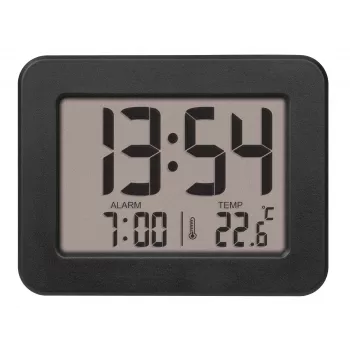 TFA 60.2044.01 Despertador de cuarzo negro