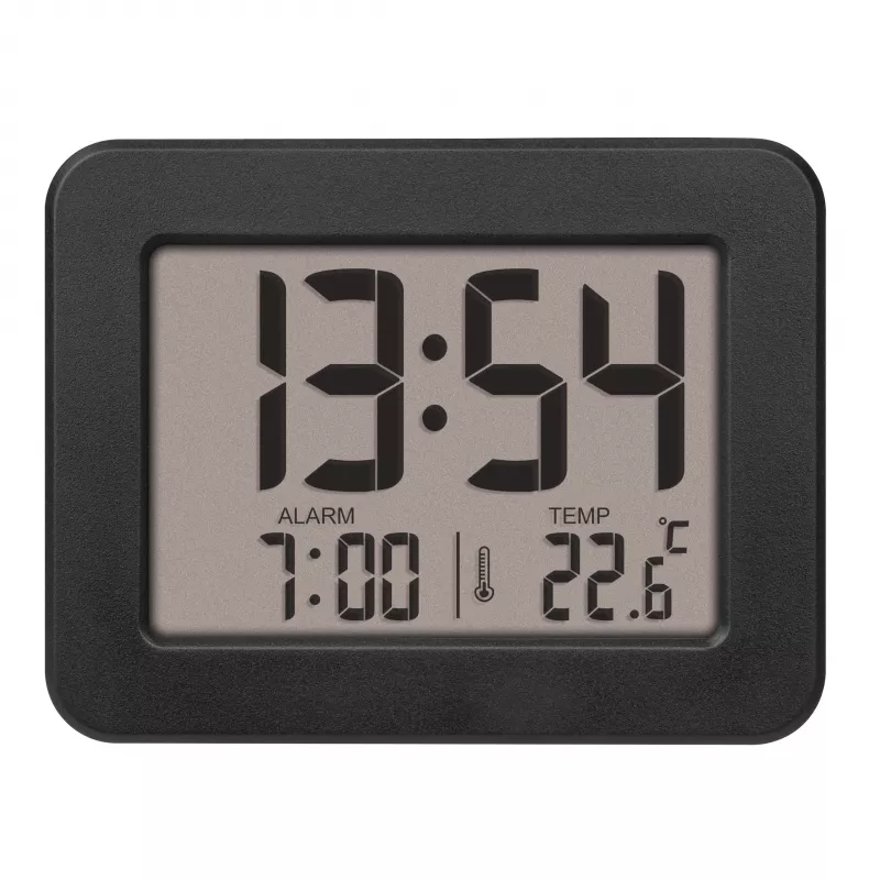 TFA 60.2044.01 Despertador de cuarzo negro