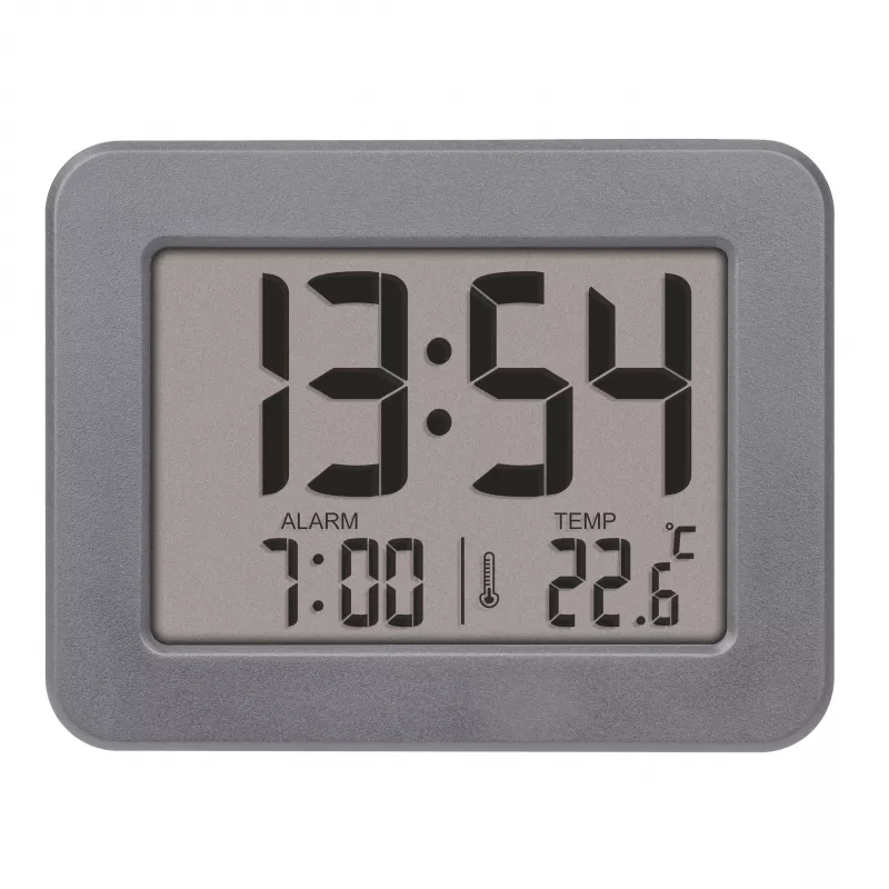 TFA Dostmann 60.2044.10 Despertador de cuarzo gris con alarma única