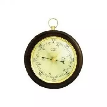 TFA Dostmann Barómetro de pared analógico 29.4001, caja de madera, 960-1060 hPa